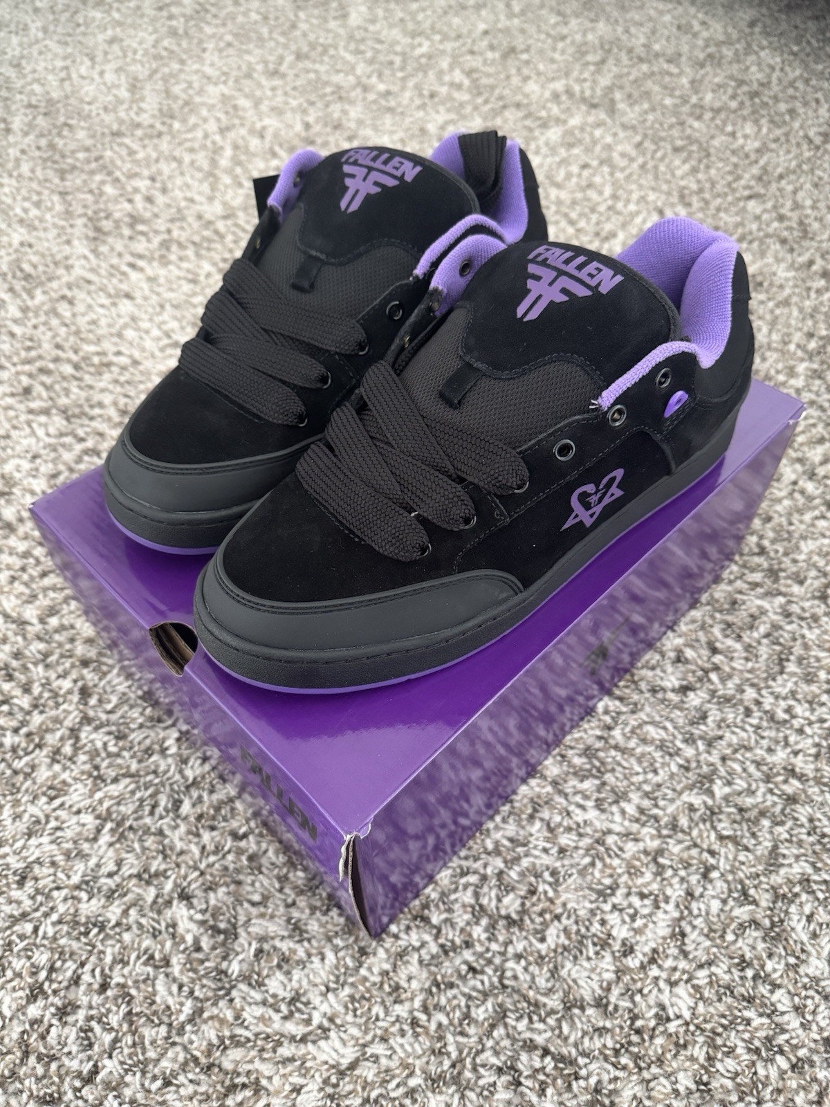 Bam Margera x Fallen Heritage Skate Shoes Men’s 11.5 Purple/Black Cupsole Adio