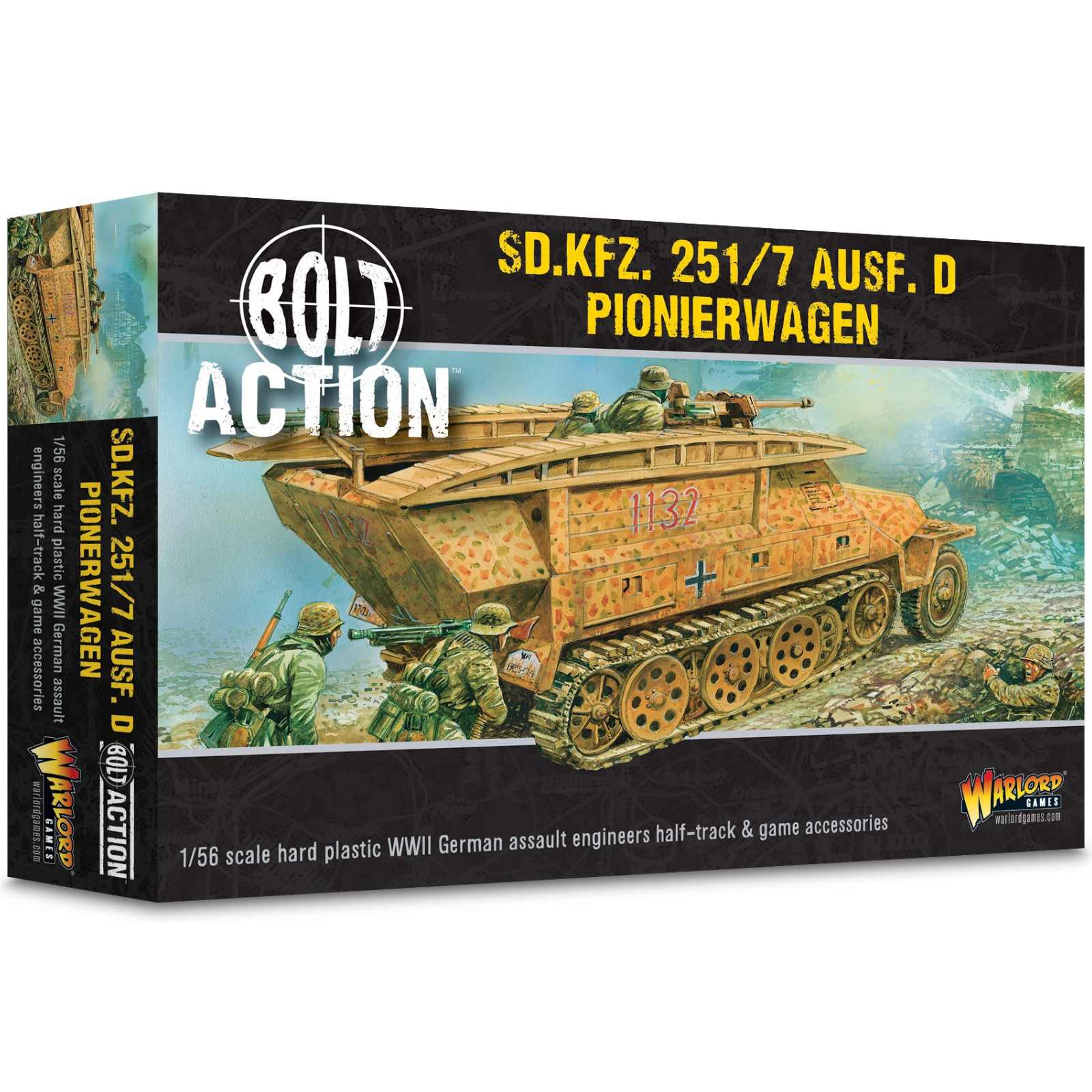 Warlord Games Bolt Action 28mm WWII German Sd.Kfz 251/7 Ausf. D Pionierwagen NEW Warlord Games Bolt Action 28mm WWII German Sd.Kfz 251/7 Ausf. D Pionierwagen NEW