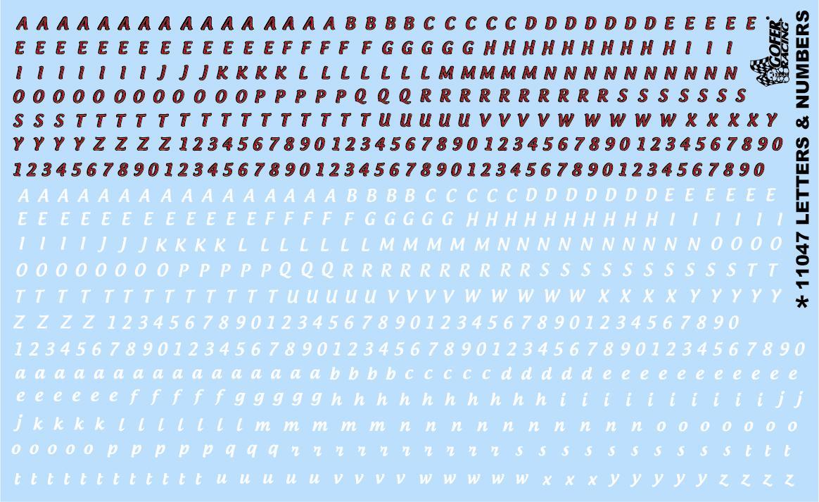 Gofer Letters & Numbers Decal GOF11047-NEW