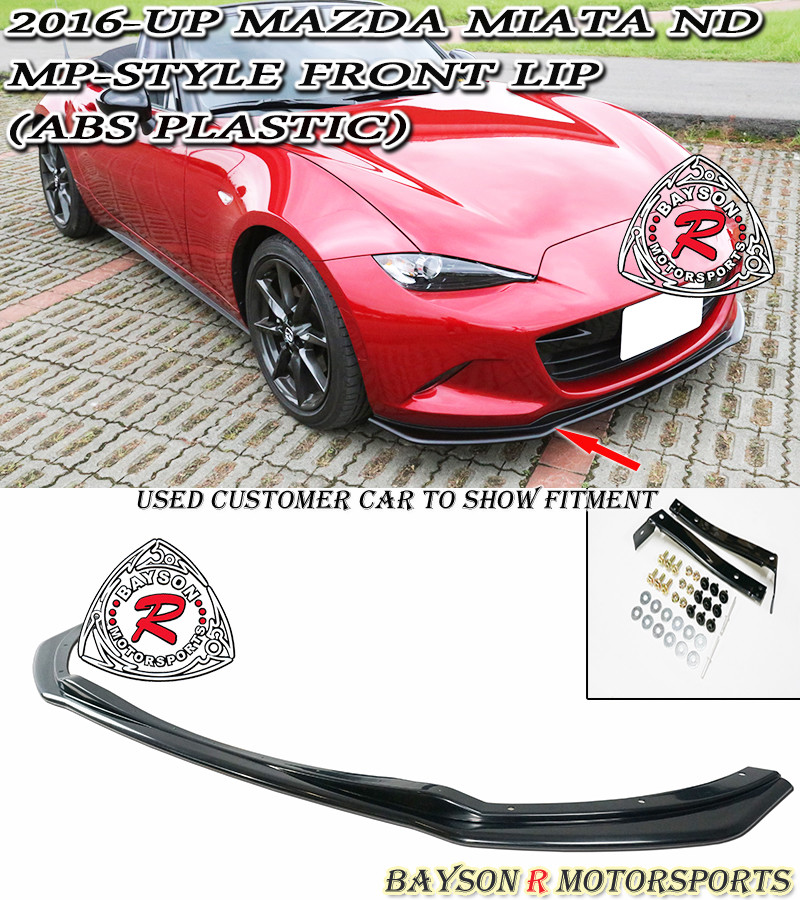 Fits 16-26 Mazda Miata MX5 ND ND2 ND3 MP-Style Front Lip (ABS)