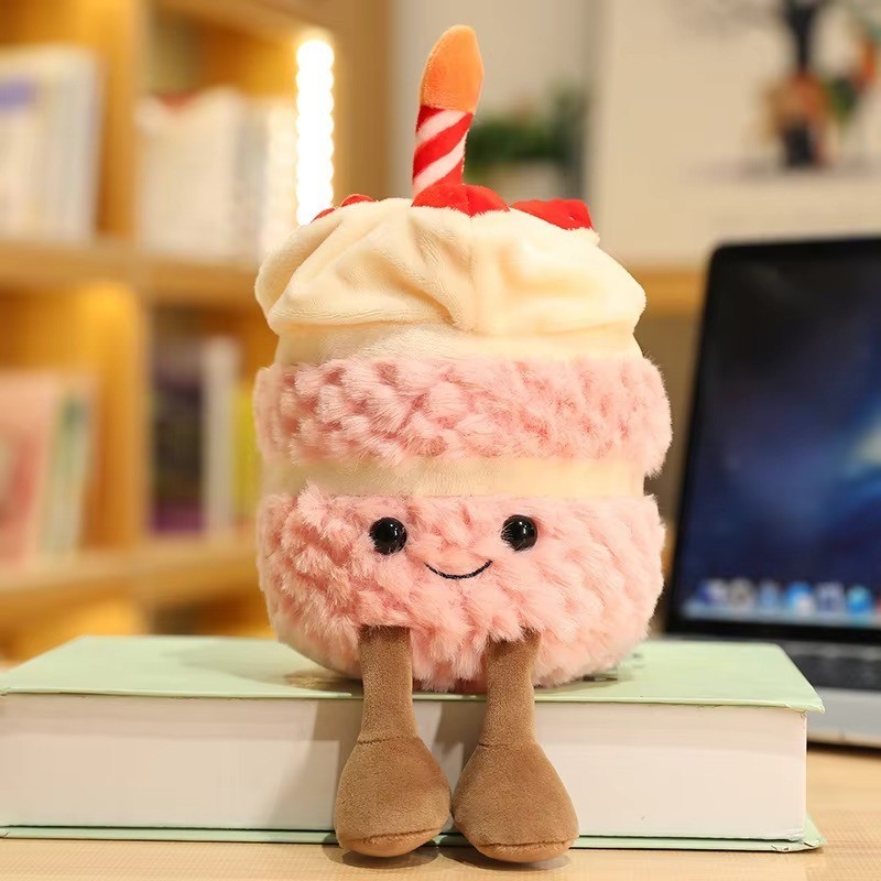 Amuseables Strawberry Birthday Cake Plush Toy Cute Collectible Gift NWT