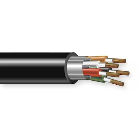 Carol 09605 Portable Cord, Soow, 16 Awg, 5 C, Black, Rubber, Stranded, 600V,
