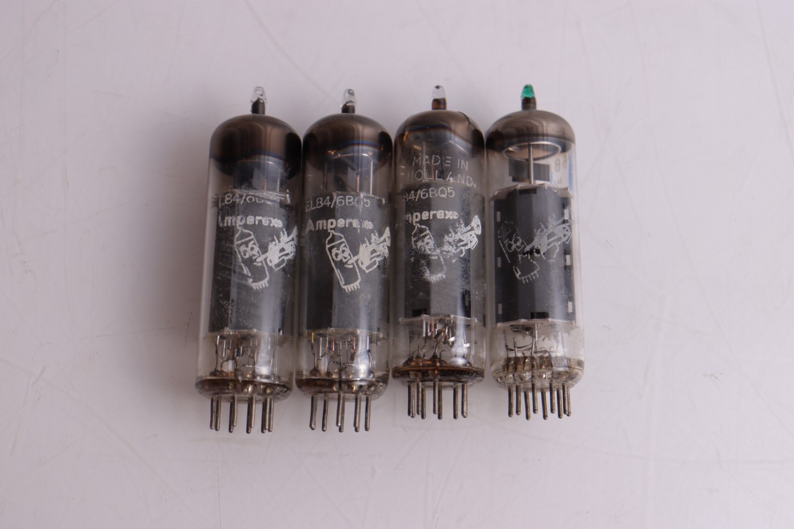 Quad Amperex Bugle Boy EL84 / 6BQ5 Tubes – Holland – Tested / Vintage Audio