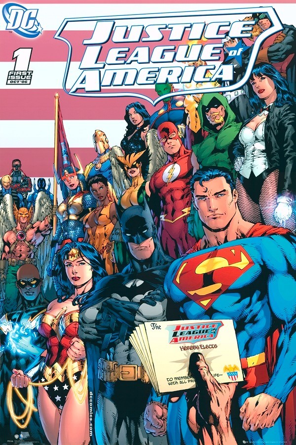 DC COMICS JLA JUSTICE LEAGUE of AMERICA POSTER  COMIC BOOK COVER 24x36 