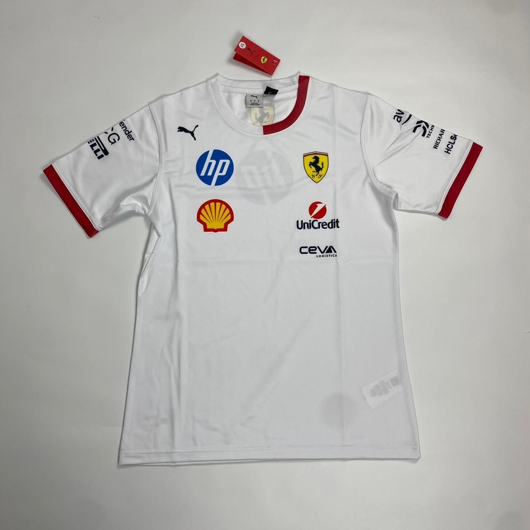 Scuderia Ferrari Puma Team Shirt – White Edition – Official Sponsor Style Scuderia Ferrari Puma Team Shirt – White Edition – Official Sponsor Style