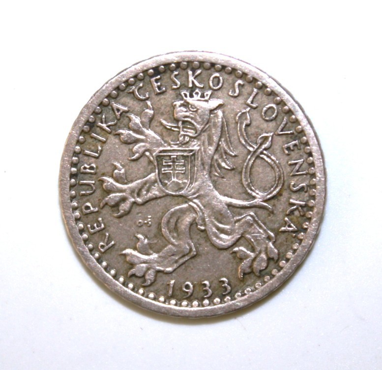 S3 - Czechoslovakia 25 Haleru 1933 Uncirculated Coin - Czech Lion **** Nice Coin