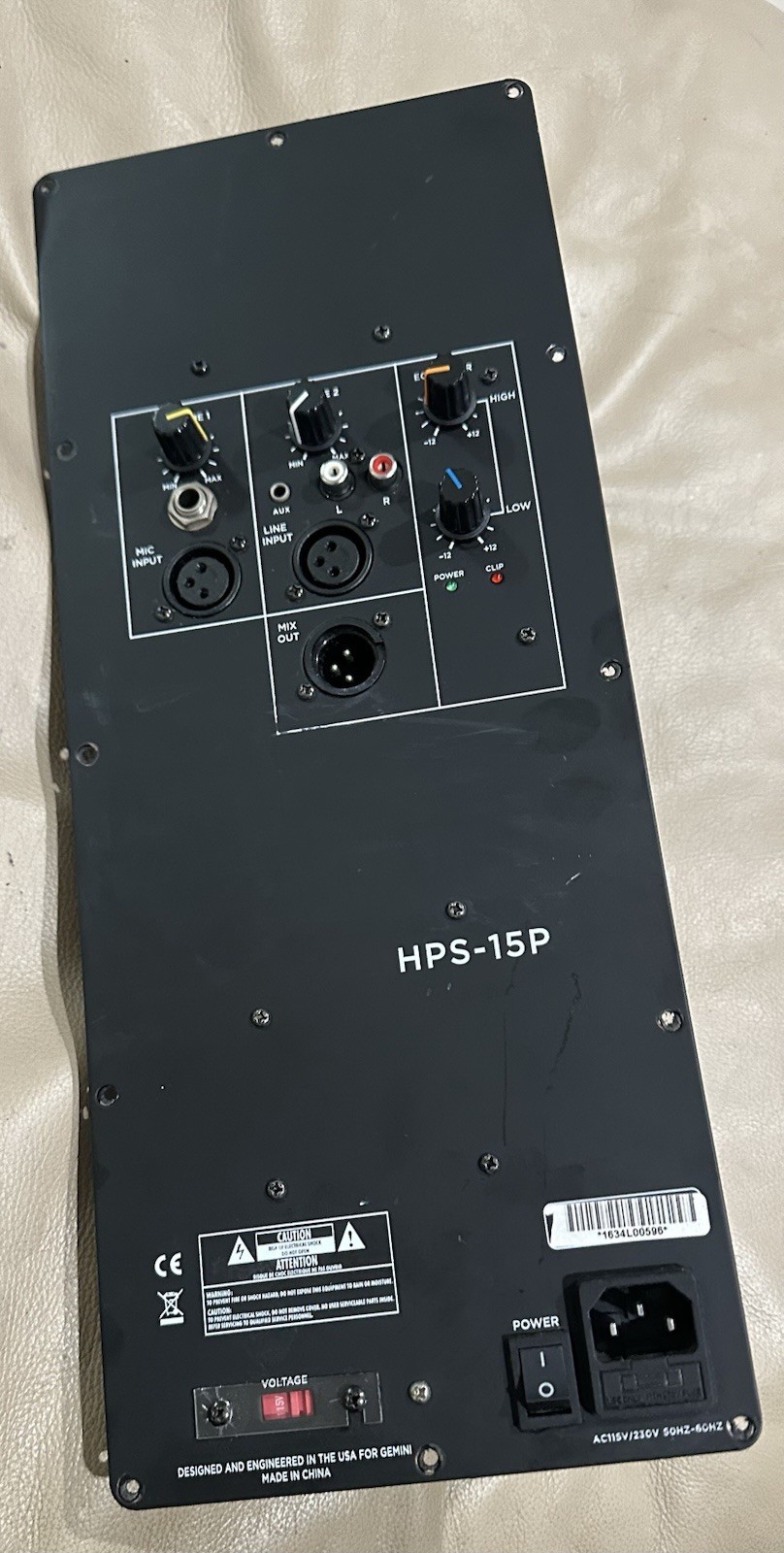Gemini HPS-15P 2-Channel Power Amplifier, XLR/TRS/RCA Inputs, EQ, Black Gemini HPS-15P 2-Channel Power Amplifier, XLR/TRS/RCA Inputs, EQ, Black