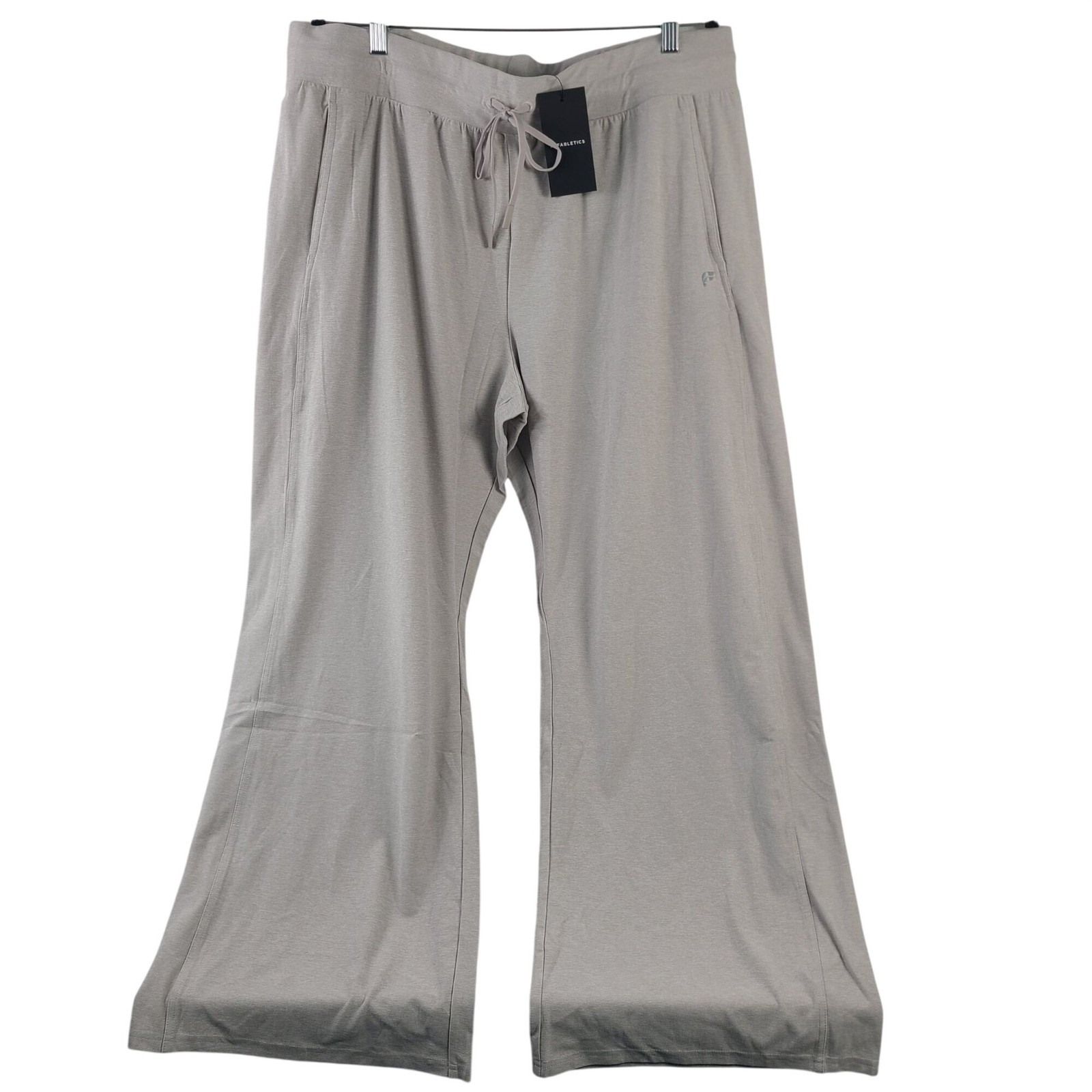NEW Fabletics Cloud Jersey Wide-Leg Pants Light Sand Heather Sz XXL/1X Women\'s