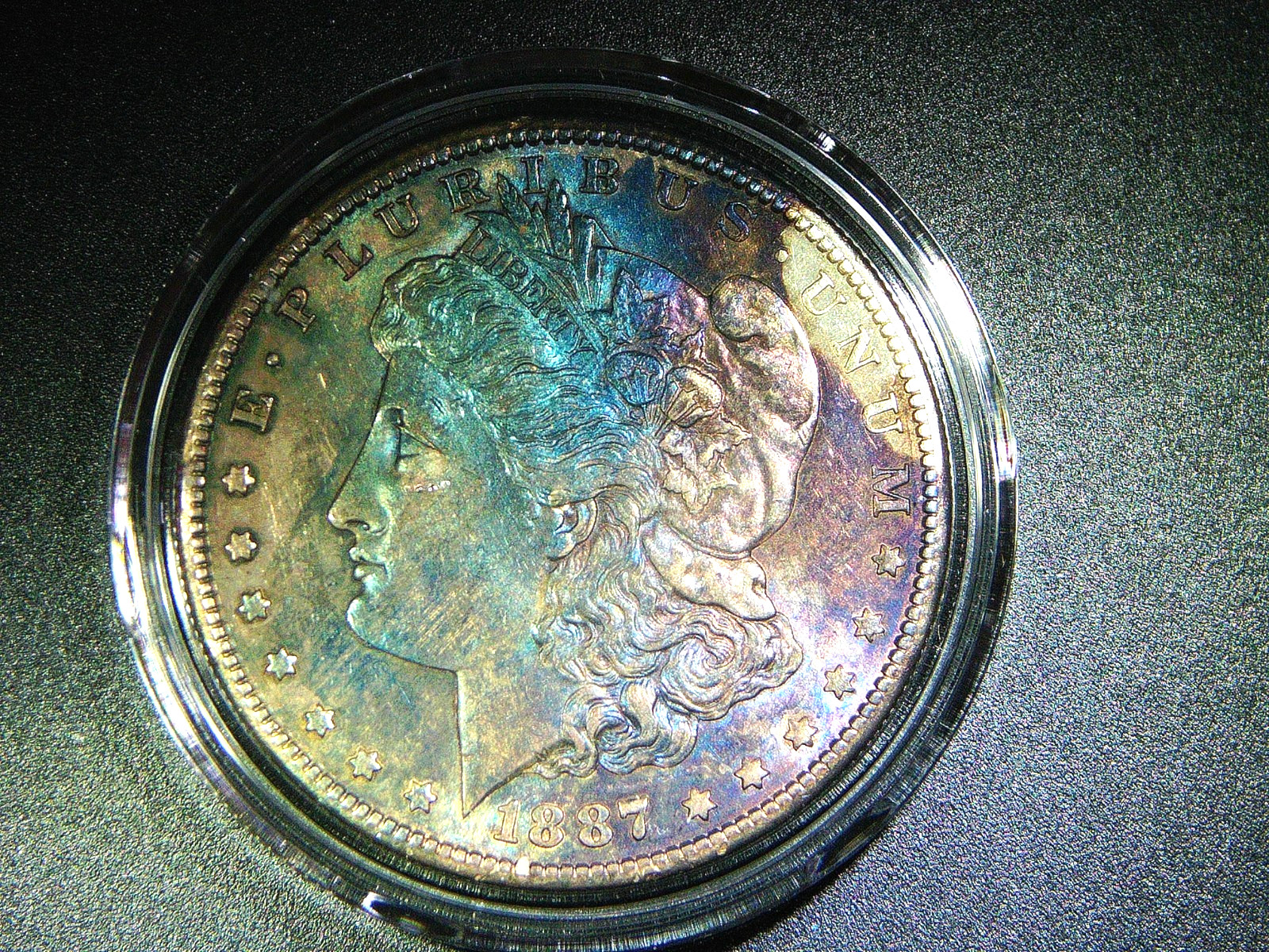 EF+ 1887-S MORGAN SILVER DOLLAR BEAUTIFULLY TONED COLLECTOR GRADE COIN M-2090