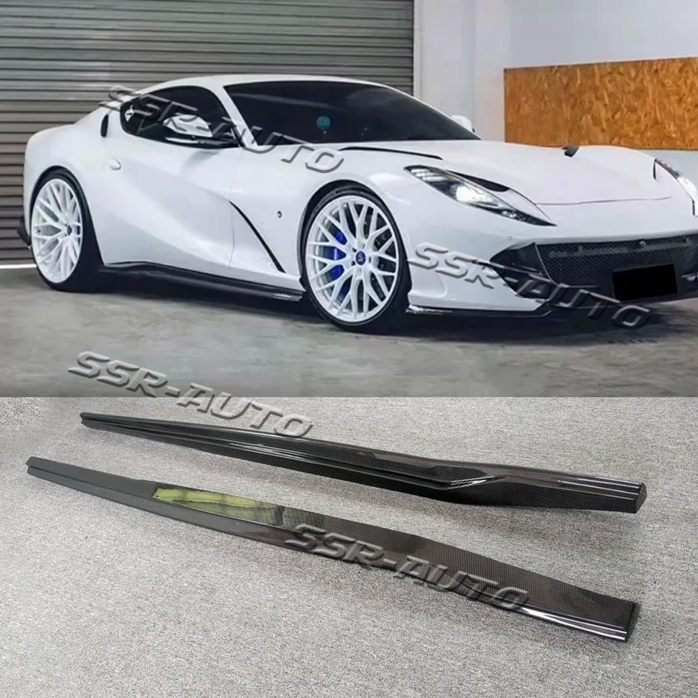 For 2018-24 Ferrari 812 GTS Superfast Real Carbon Fiber Bodykits Side Skirts