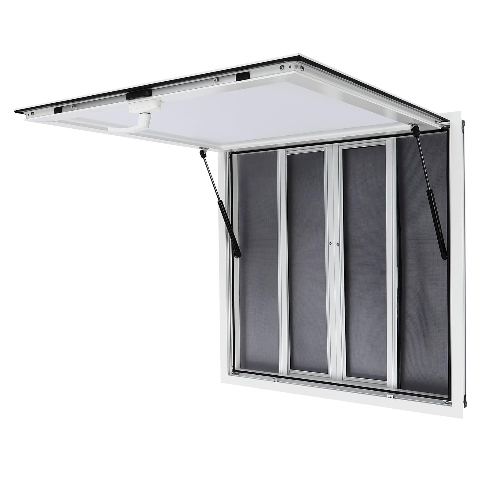 36x36 Aluminum Alloy Food Truck Concession Window 4 Sliding Windows Awning Door