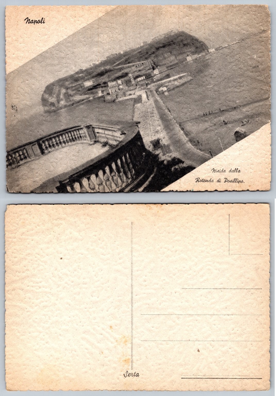 Naples Italy Nisida Island Posillipo View Vintage Postcard Veria