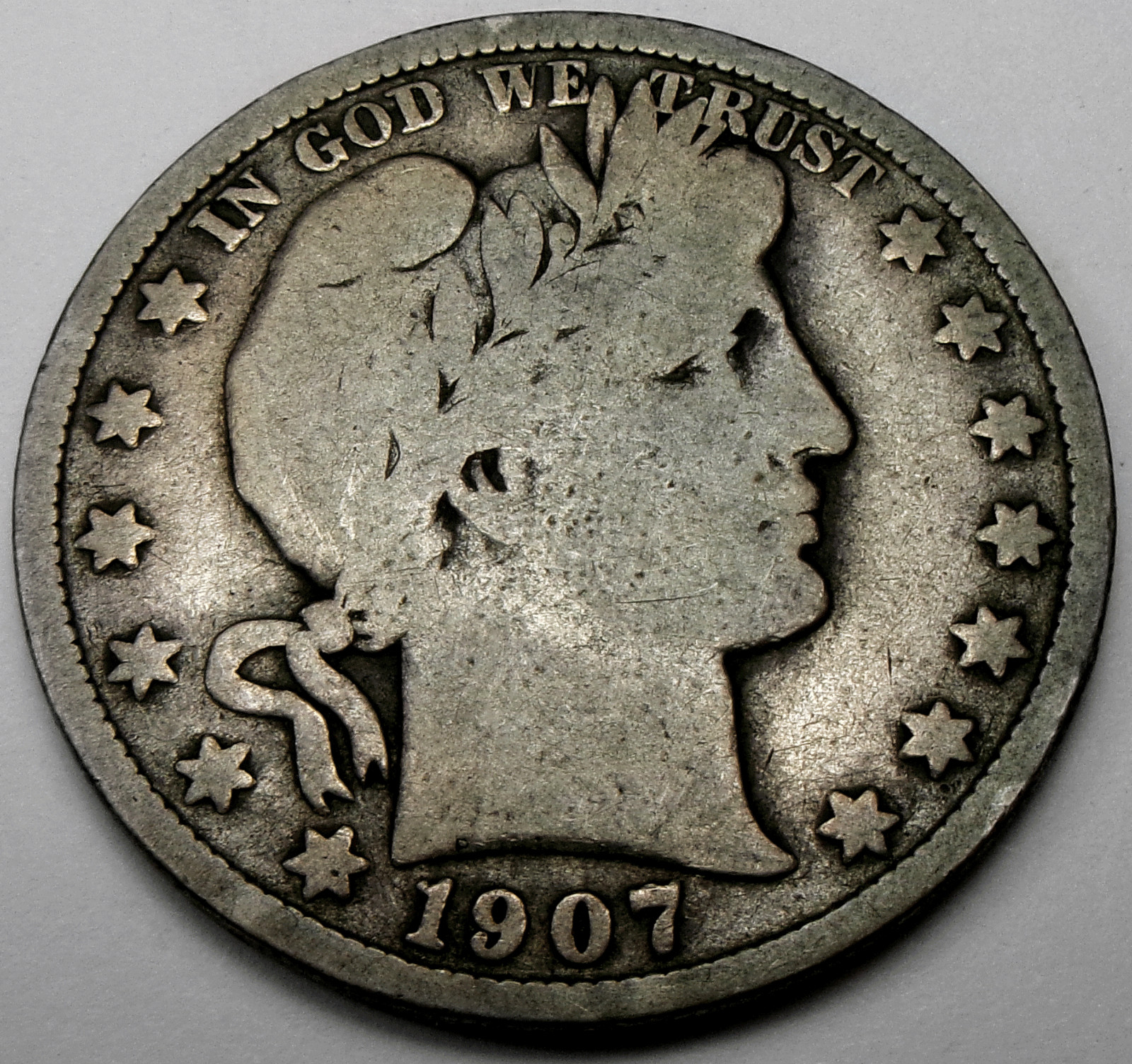 1907-S Barber 50¢ Half Dollar