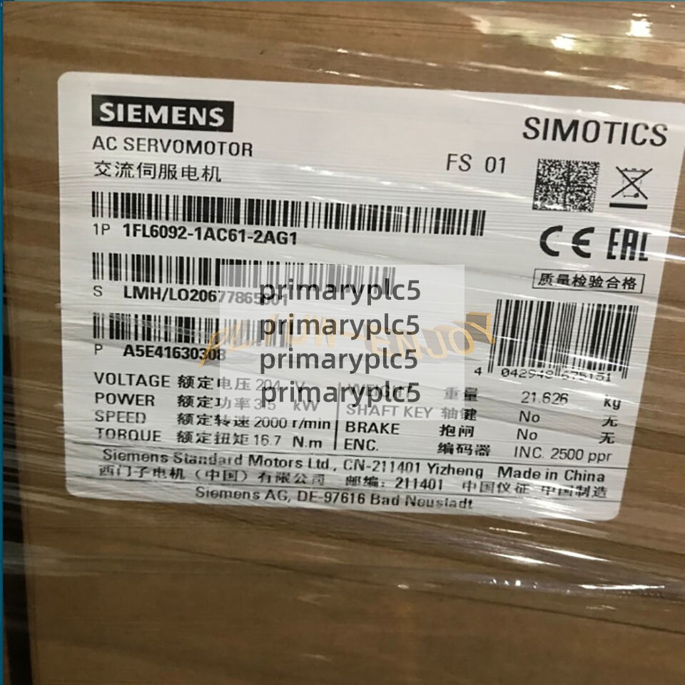 1PCS NEW SIEMENS Servo Motor 1FL6092-1AC61-2AG1