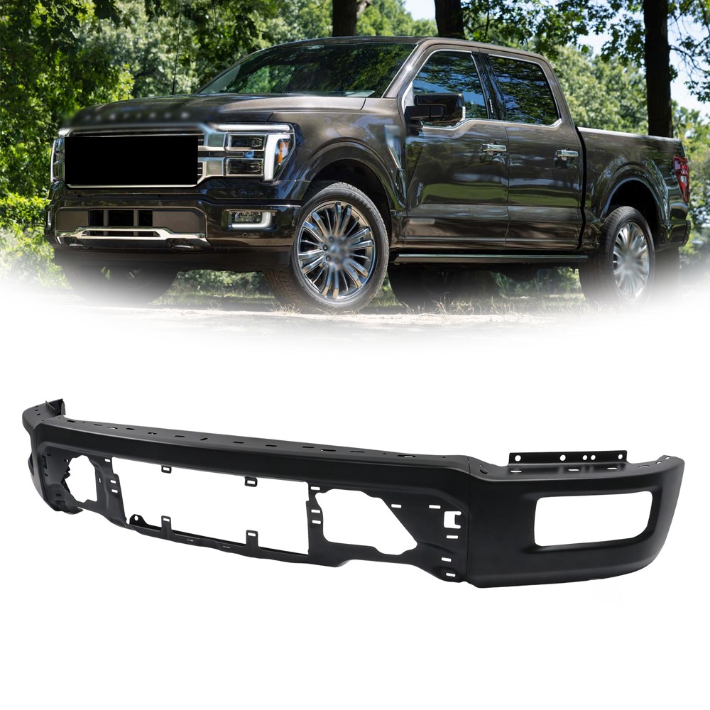 For Ford F150 2024-25 Black Split Front Bumper Face Bar Without Senor Holes NEW