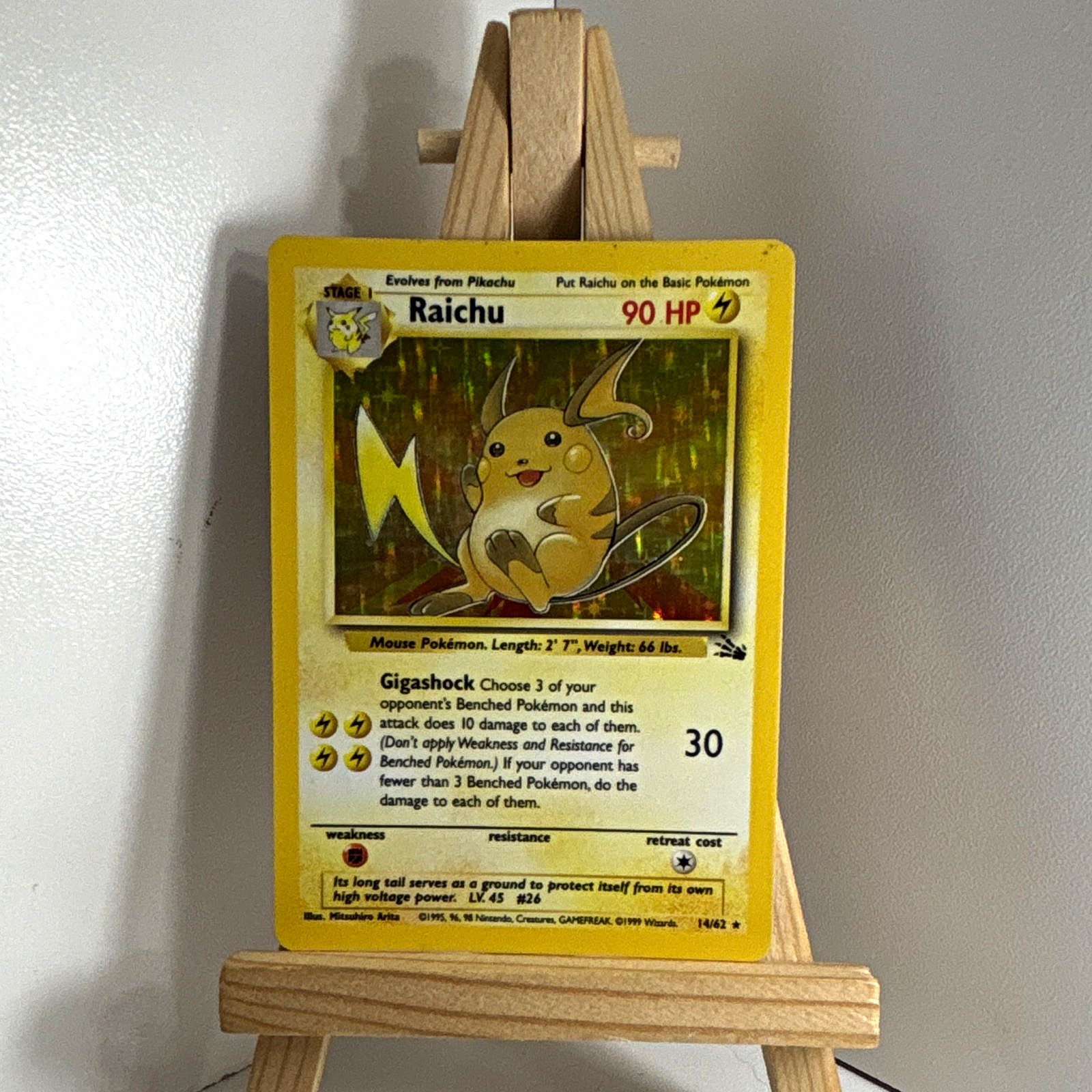 The Pokémon Company Raichu 14/62 Fossil Holo Rare Stage 1 90 HP (1999)