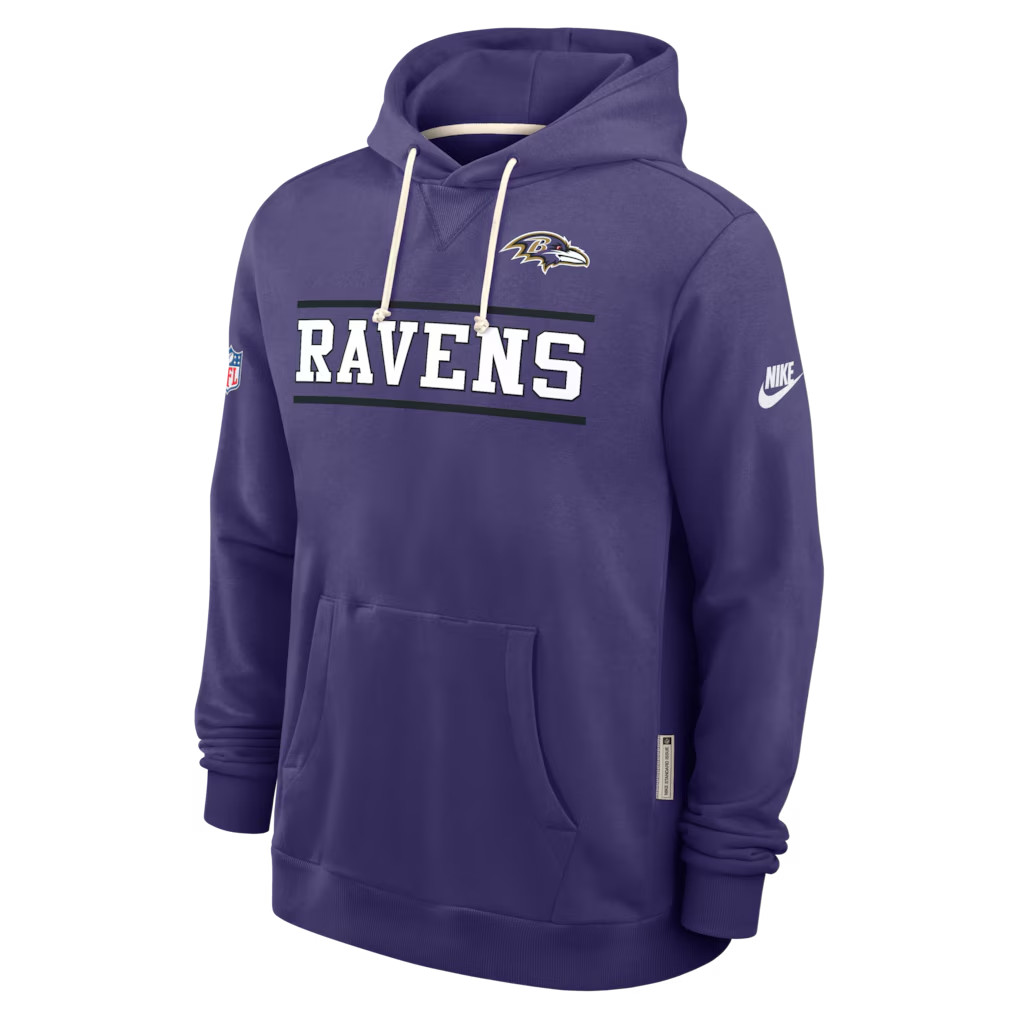 Baltimore Ravens Nike Alt Sideline Standard Issue Dri-FIT Hoodie Throwback Retro Baltimore Ravens Nike Alt Sideline Standard Issue Dri-FIT Hoodie Throwback Retro