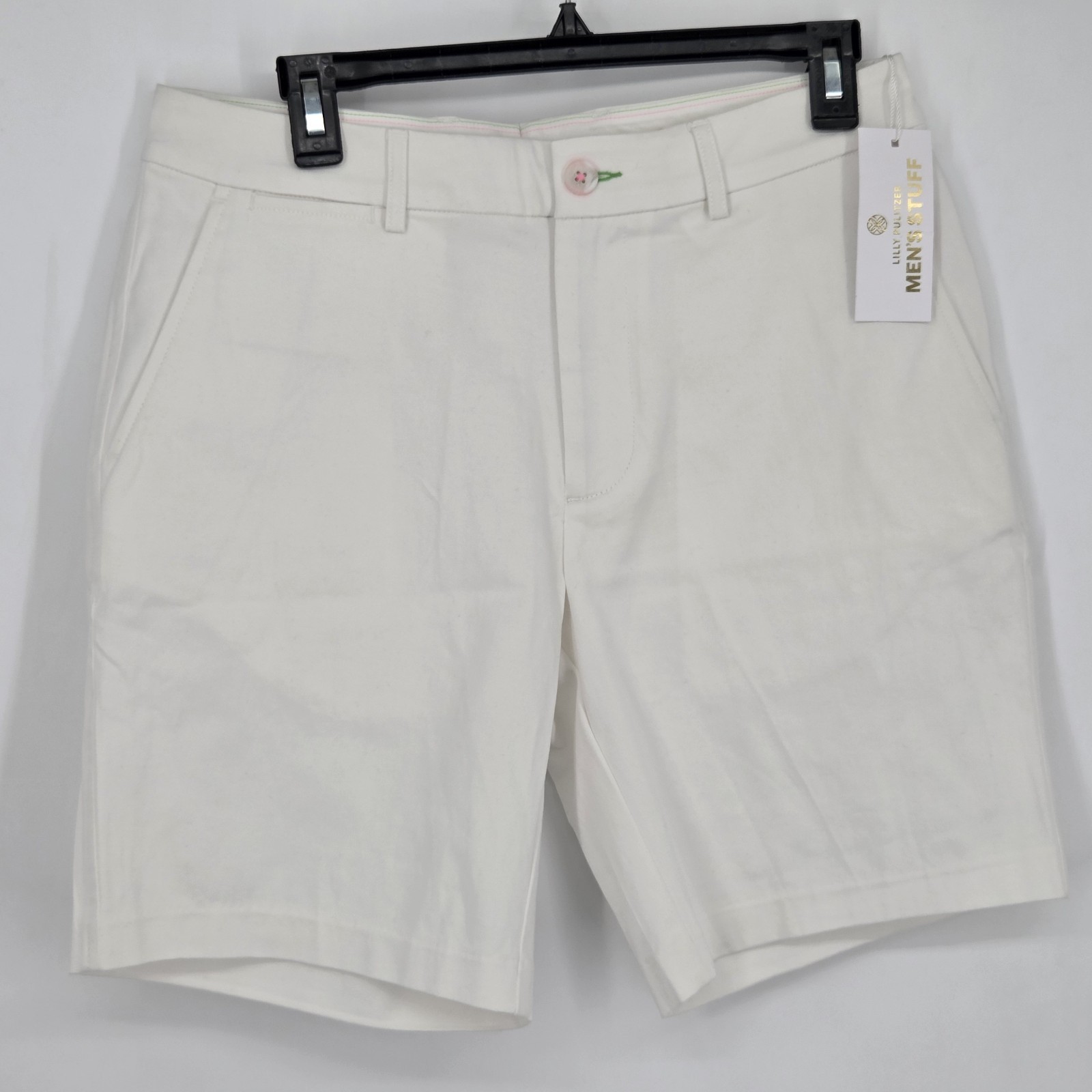 NEW Lilly Pulitzer Volk Shorts Mens 30 White Resort Chino 8\
