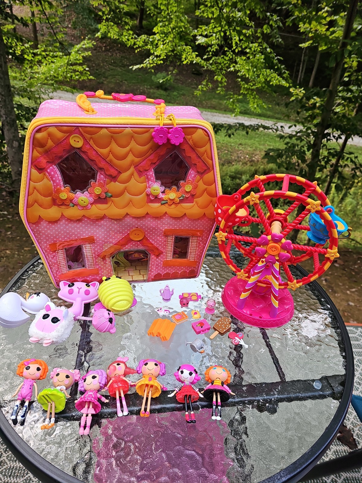 Mini Lalaloopsy Carry-Along Playhouse Case & Lot Of Extras, Ferris Wheel, Dolls.