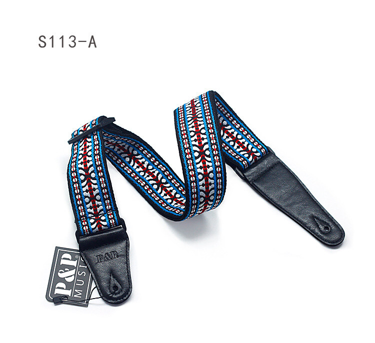 Embroidery Bohemian Style Cotton Electric Acoustic Guitar Strap Adjustable Soft