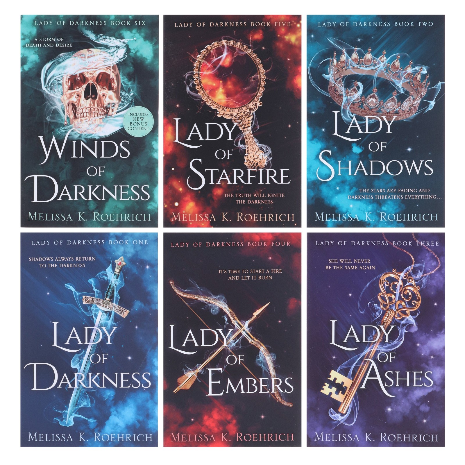 Lady of Darkness Series by Melissa K. Roehrich 6 Books Set - PB