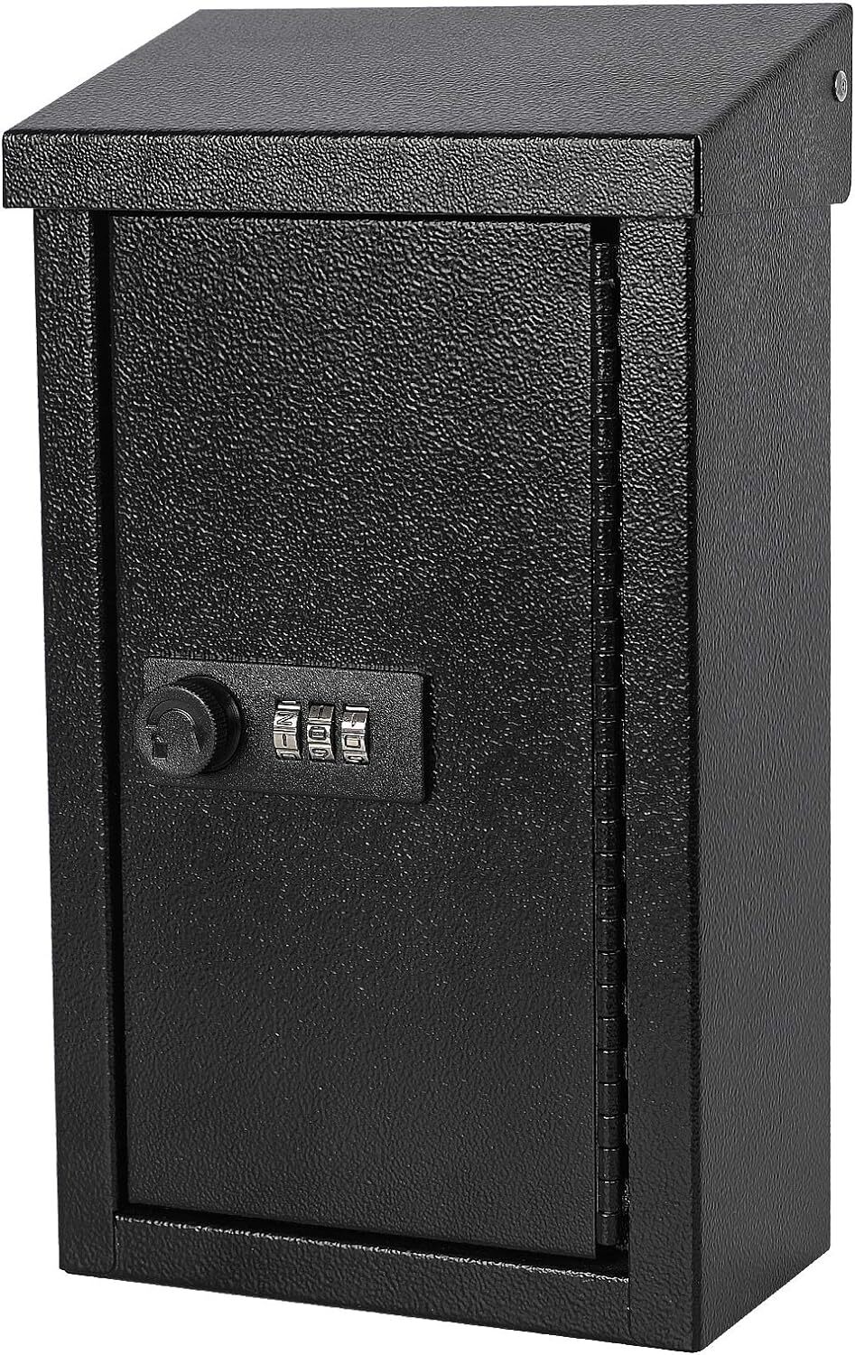 xydled Wall-Mounted Key Drop Box with Combination Lock, Lock xydled Wall-Mounted Key Drop Box with Combination Lock, Lock