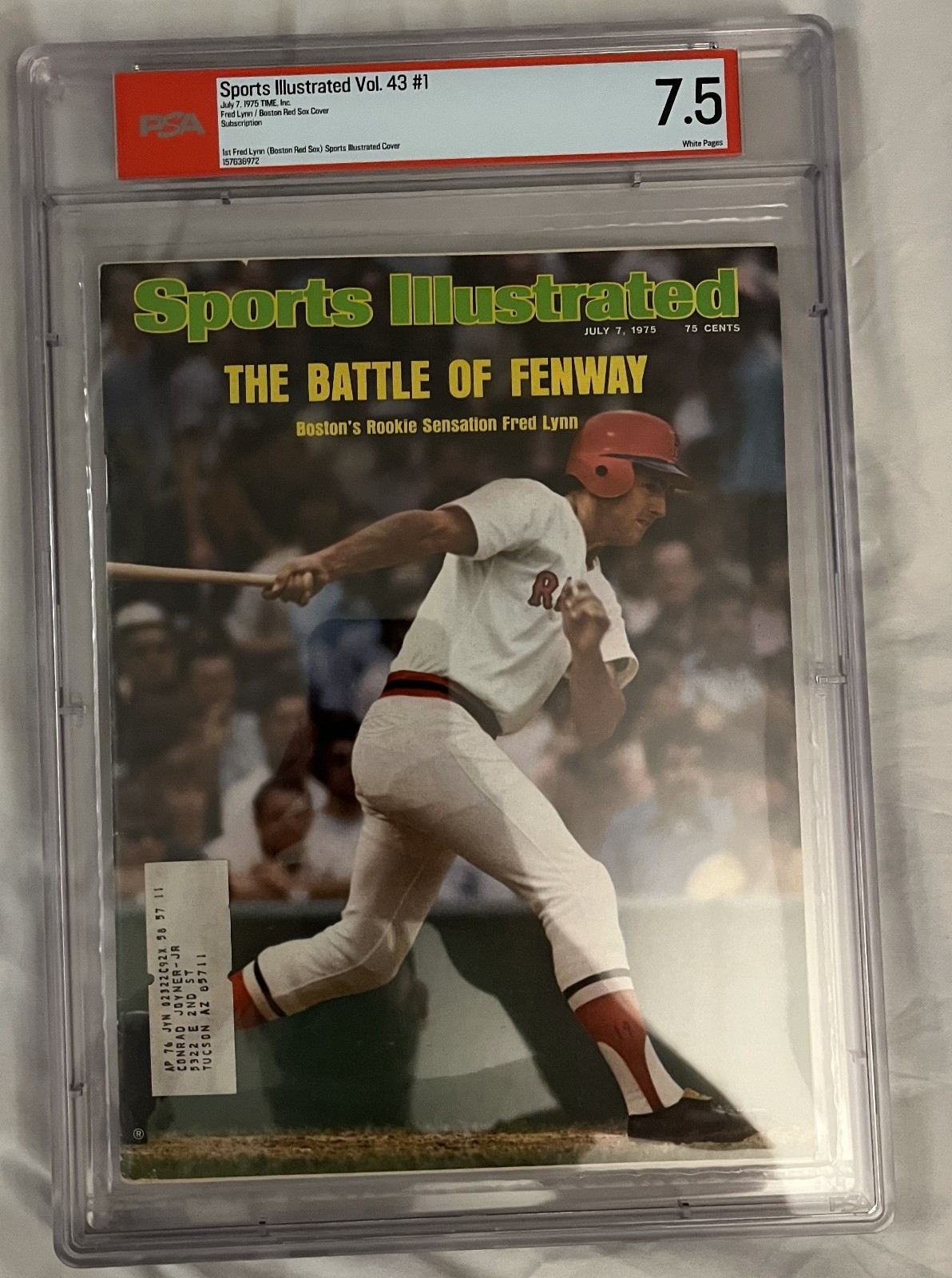 1975 Fred Lynn FIRST SI Cover PSA 7.5 | Boston Red Sox Rookie Season