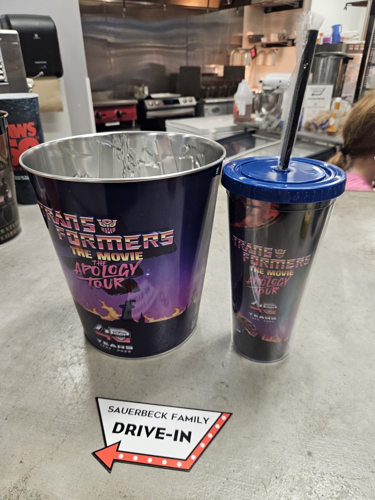 Transformers Movie Apology Tour SET OF 2 Metal Popcorn Bucket AND Cup - 2026 