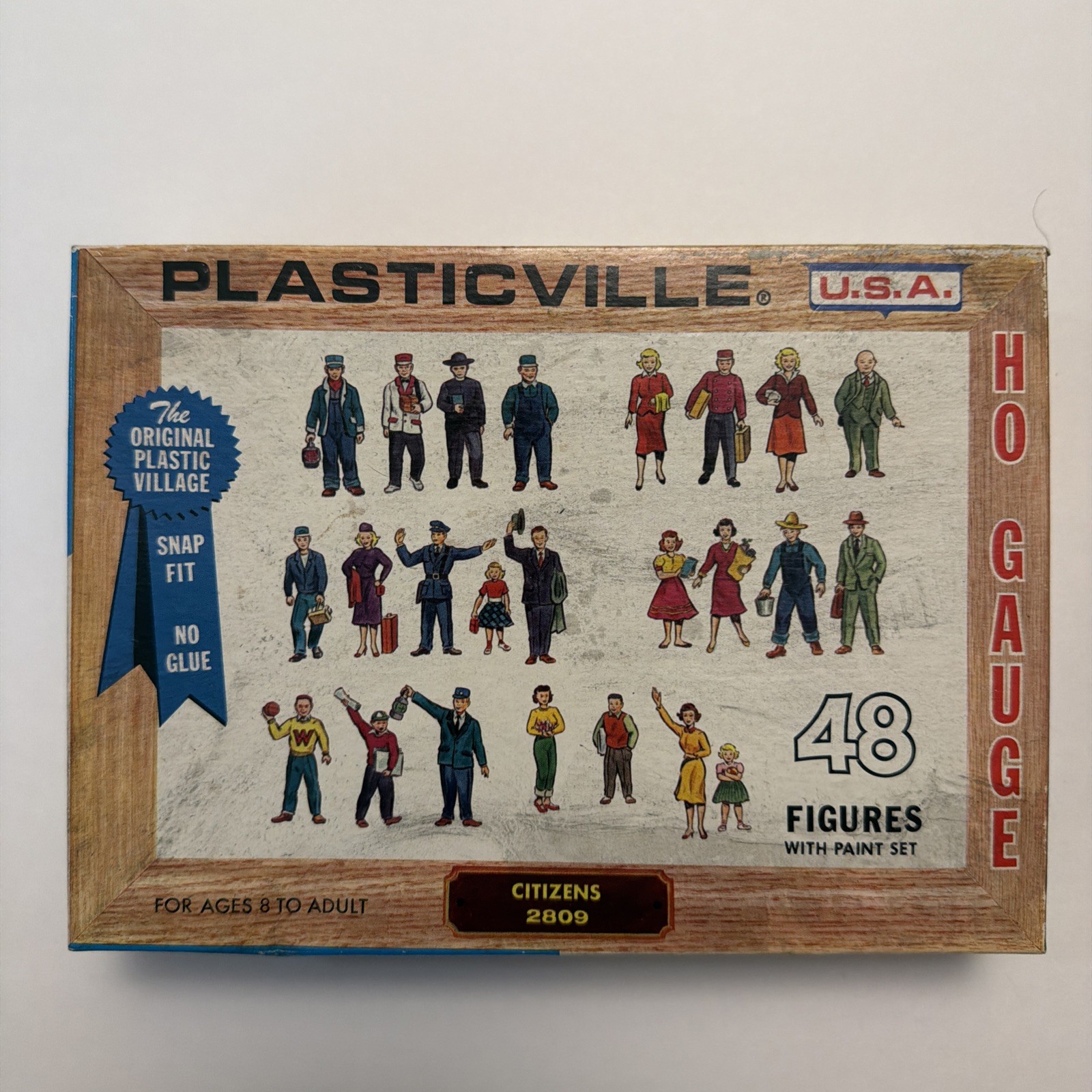 Plasticville HO Gauge Citizens 48 Figures unpainted, #2809-150 still in bag Plasticville HO Gauge Citizens 48 Figures unpainted, #2809-150 still in bag