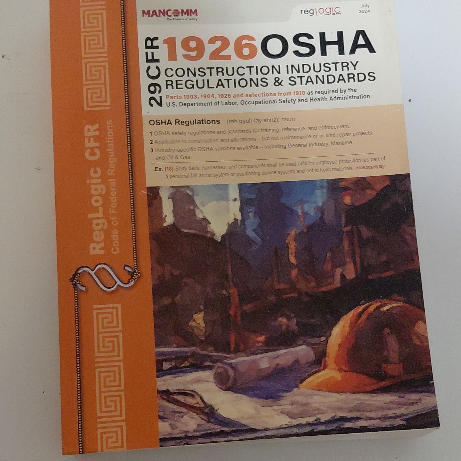 29 CFR 1926 OSHA Construction Standards RegLogic Paperback 2024