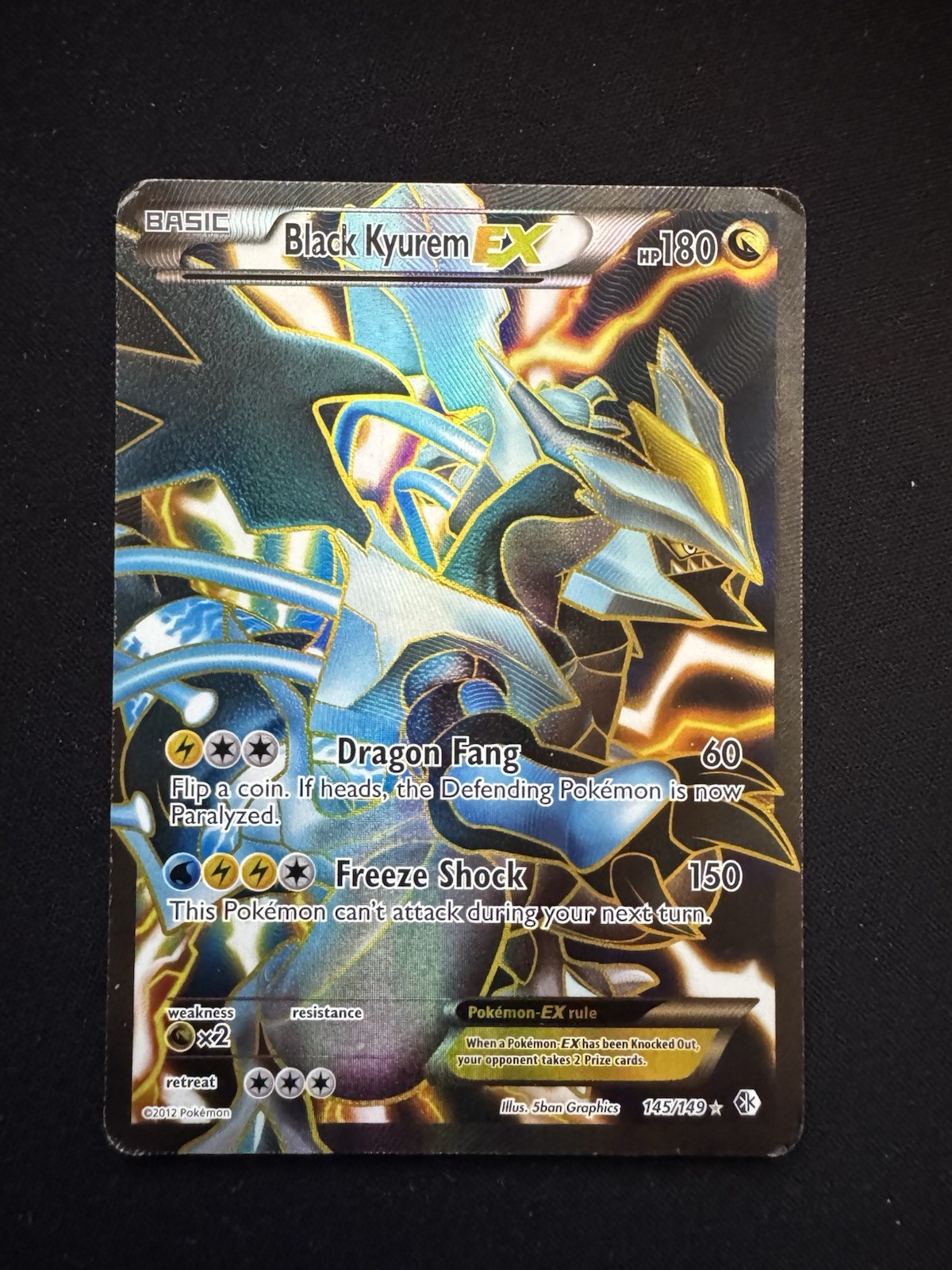 Black Kyurem EX (145 Full Art) 145/149 Boundaries Crossed Holo Black Kyurem EX (145 Full Art) 145/149 Boundaries Crossed Holo