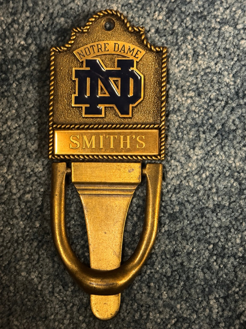 Vintage University of Notre Dame Door Knocker Vintage University of Notre Dame Door Knocker
