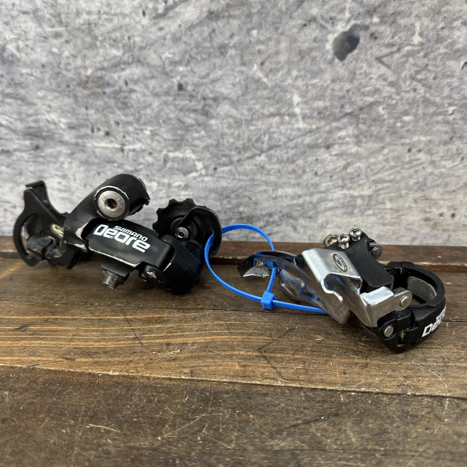 Vintage Shimano Deore Derailleur Set FD-M510 RD-M510 Black MTB Bottom