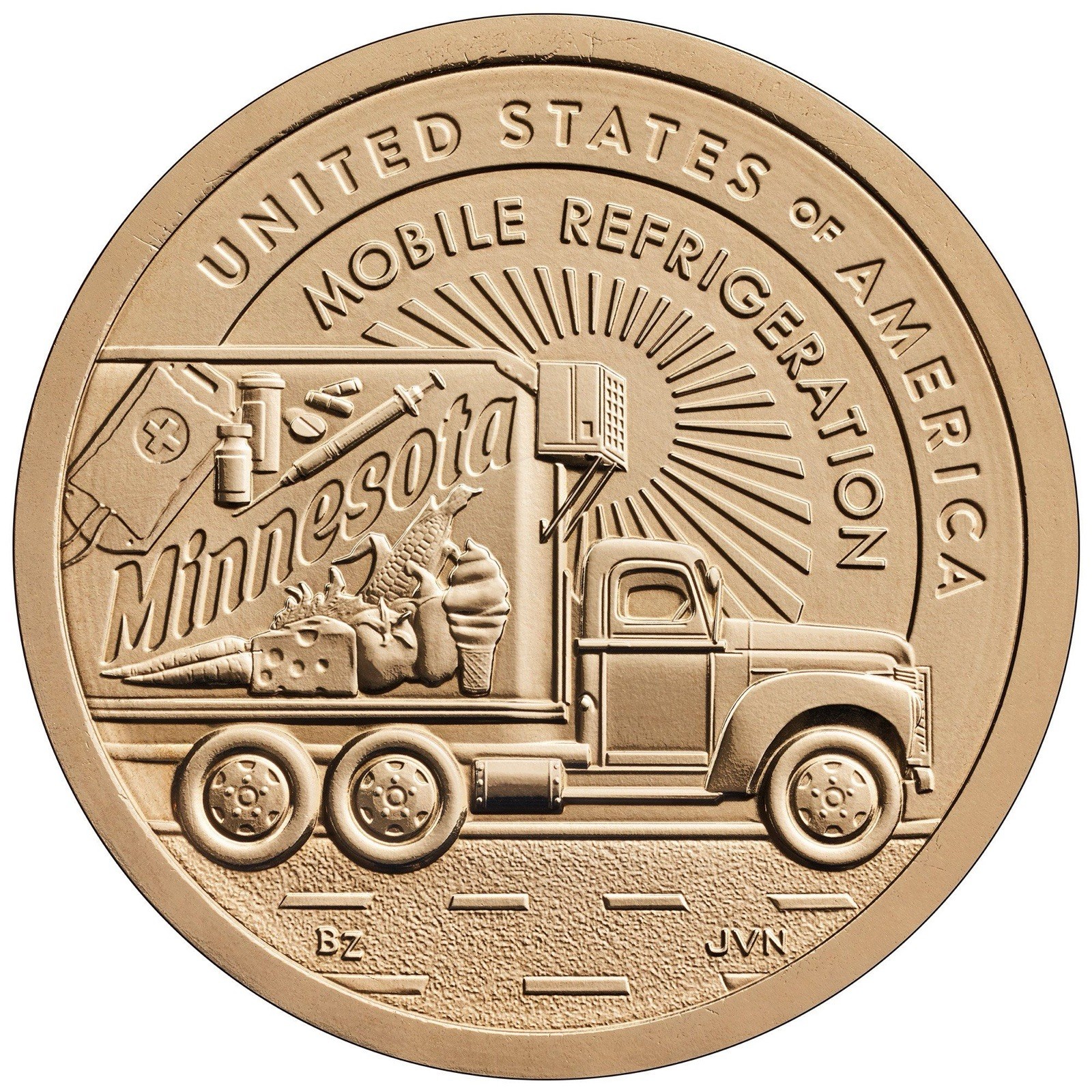 2026-P American Innovation Dollar. Minnesota. 1940’s-Era Truck. UNC BU 2026-P American Innovation Dollar. Minnesota. 1940’s-Era Truck. UNC BU
