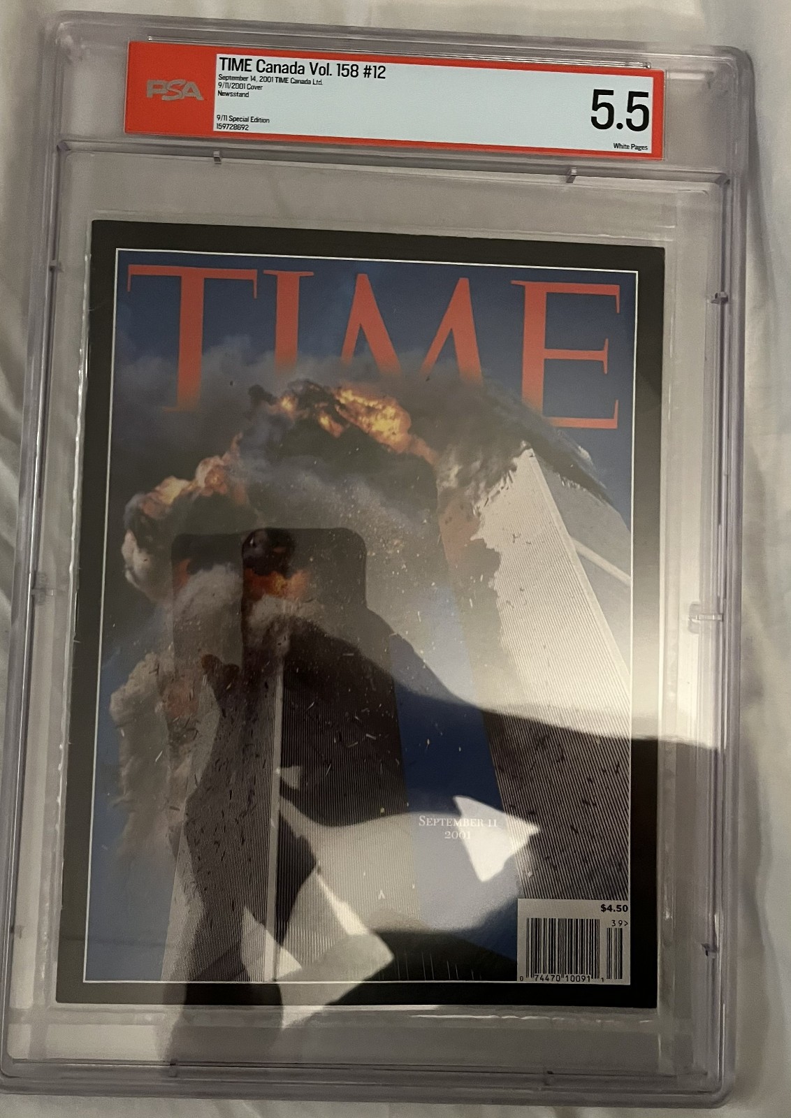 TIME 9/11 Special Edition PSA 5.5 | 2001 Canada Newsstand | Historic Cover