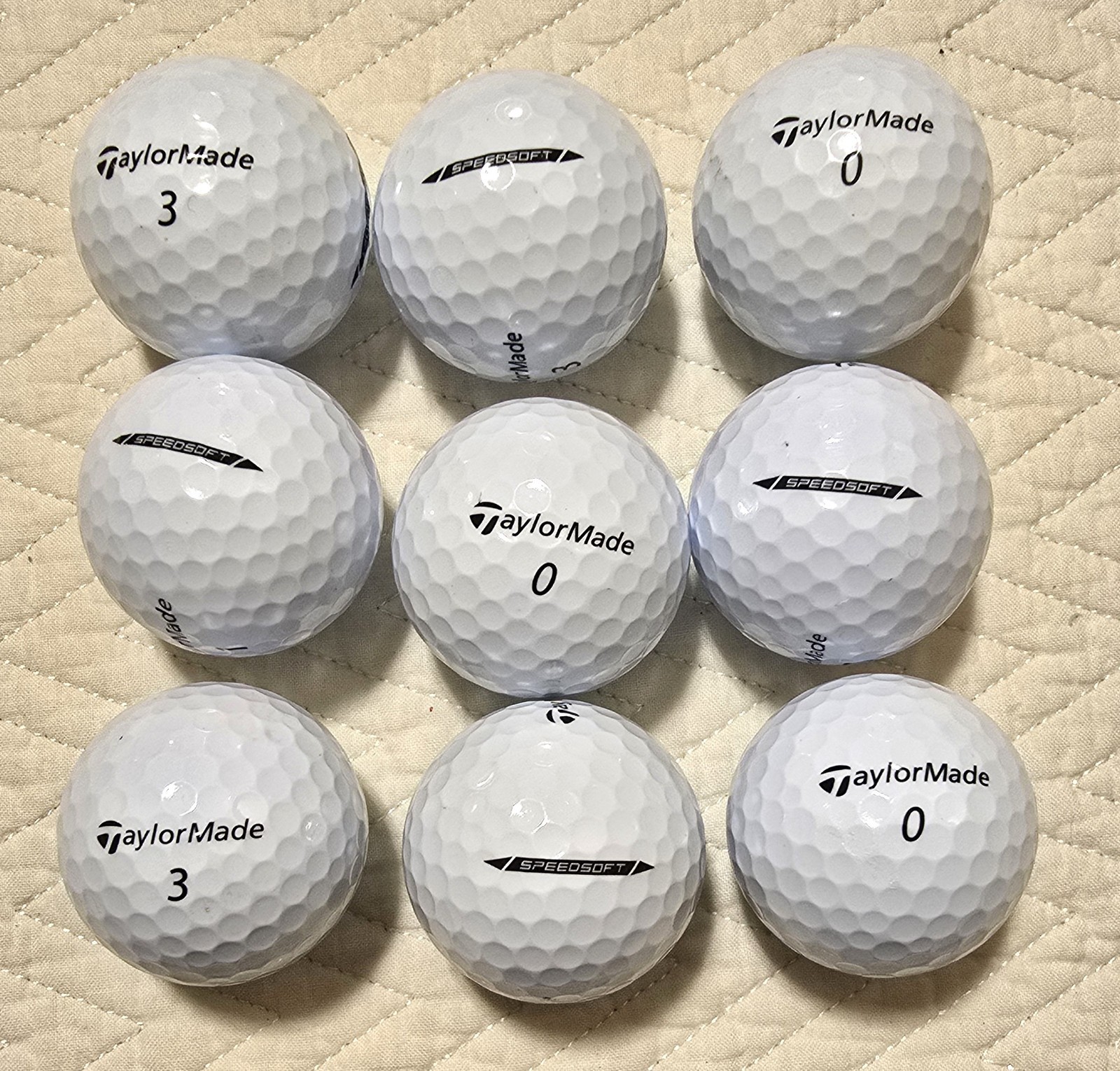 100 Taylormade Speedsoft White 5A/4A Near Mint Used Golf Balls. 100 Taylormade Speedsoft White 5A/4A Near Mint Used Golf Balls.