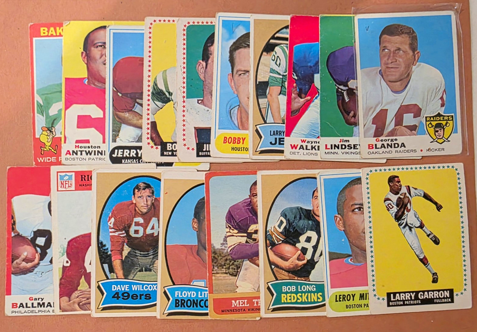 Topps 1960\'s Football 53-Card Lot NFL Vintage Original Standard Size
