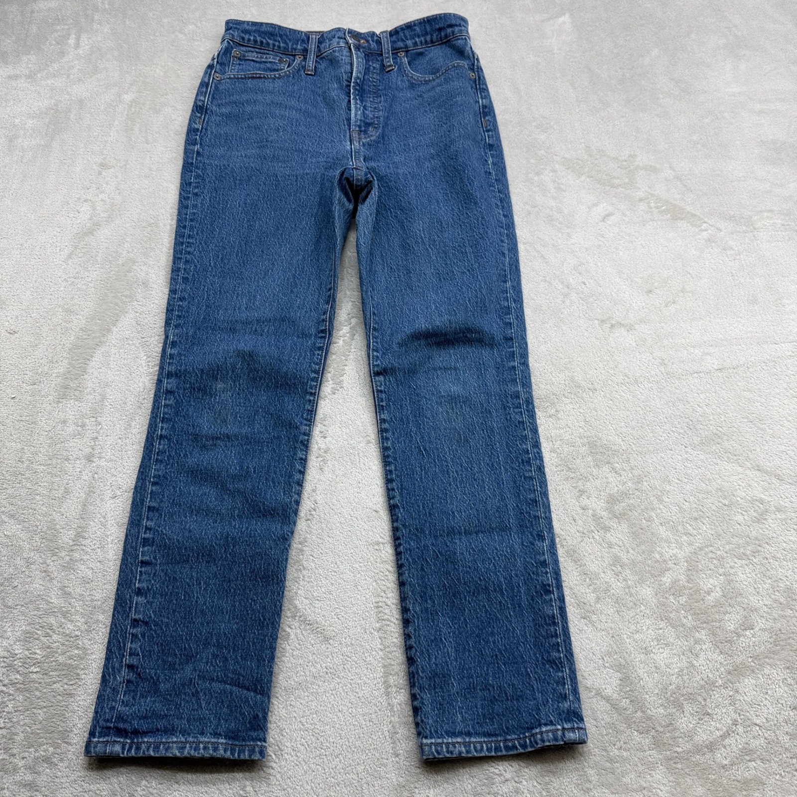 Madewell The Perfect Vintage Jean Women 27 Blue High Rise Straight Leg Mom Denim