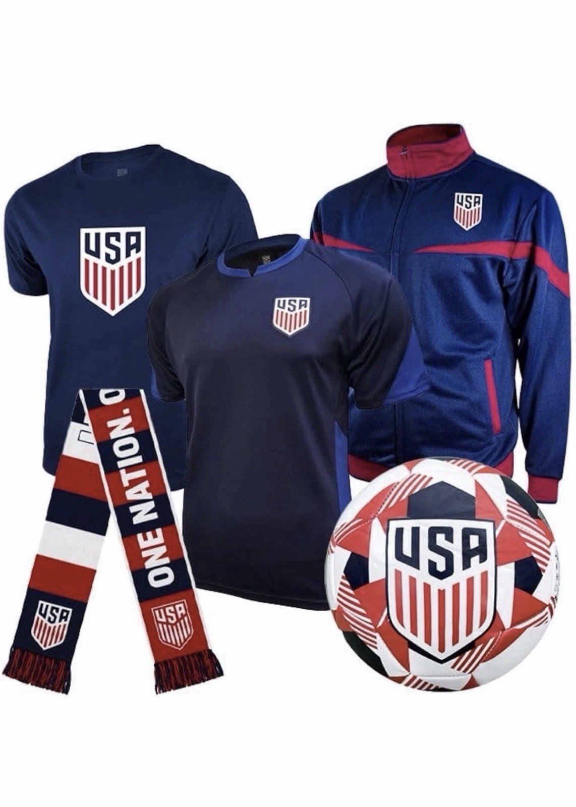 Icon Sports Officially Licensed US Soccer Federation Fan Pack Team USA - Size M