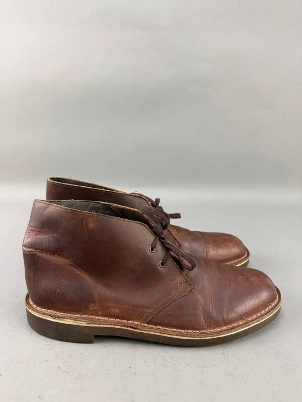Clarks Bushacre Chukka Ankle Boots Mens Size 10.5 M Shoes Brown Leather 15522