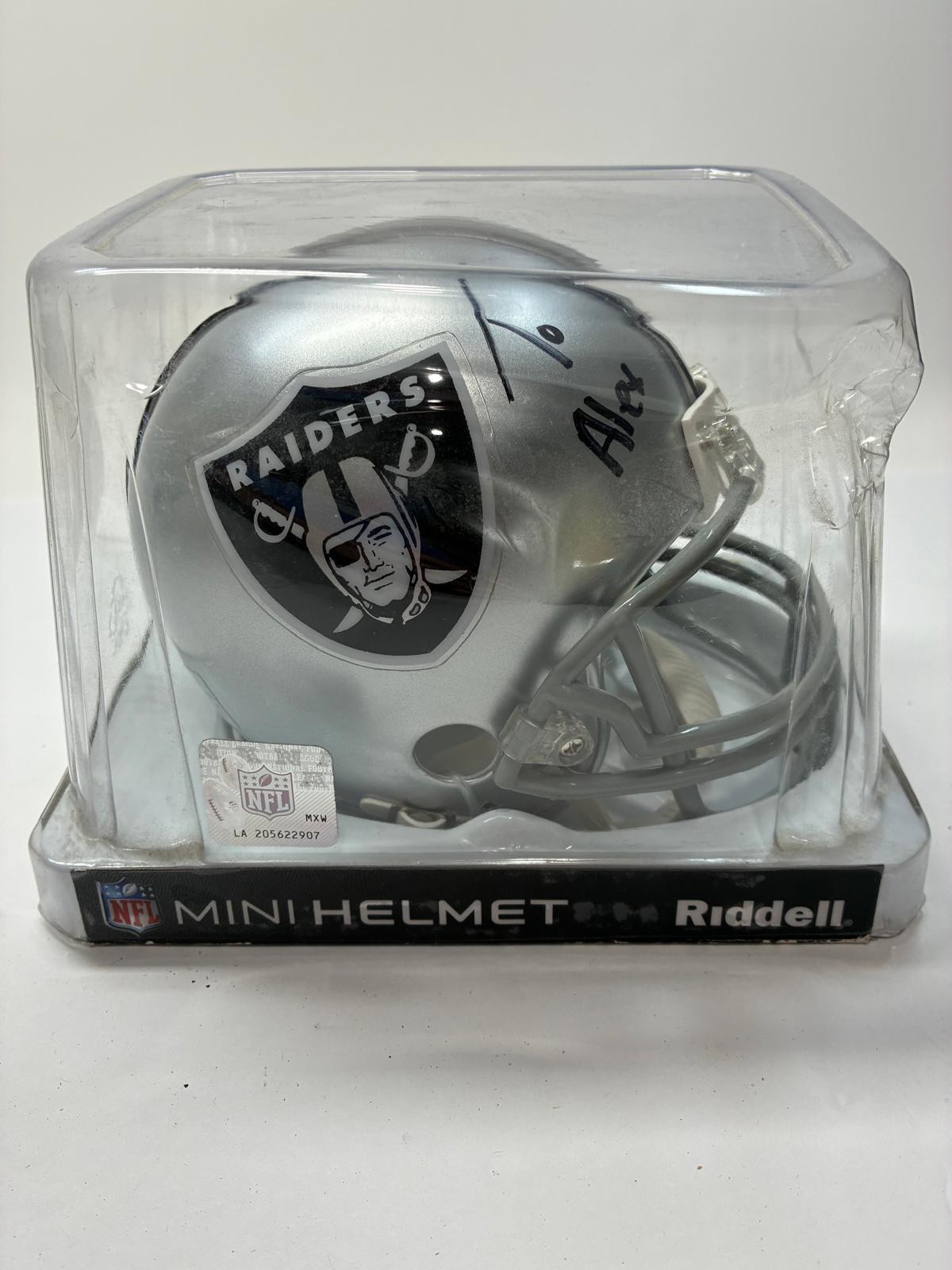 Riddell Oakland Raiders Autographed Phil VIllapiano Mini Helmet.