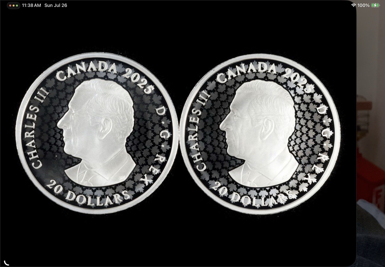 Canada 2025 $20 Commemorative Coin - King Charles III Wolf Design