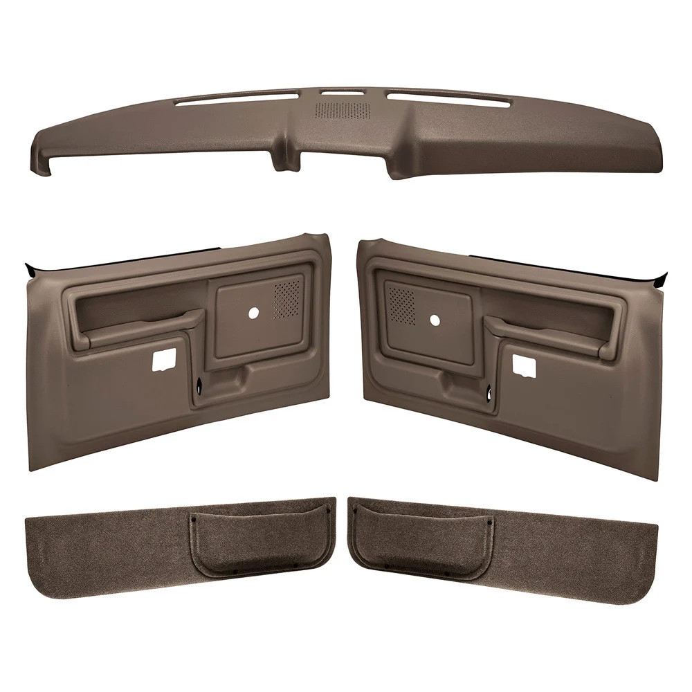 For Ford F-150 80-86 Coverlay Dark Brown Interior Combo Kit Slide Locks