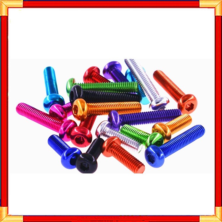 M5 Button Head Socket Cap Screw Allen Bolt Hex Drive Aluminum Alloy L=6mm-30mm