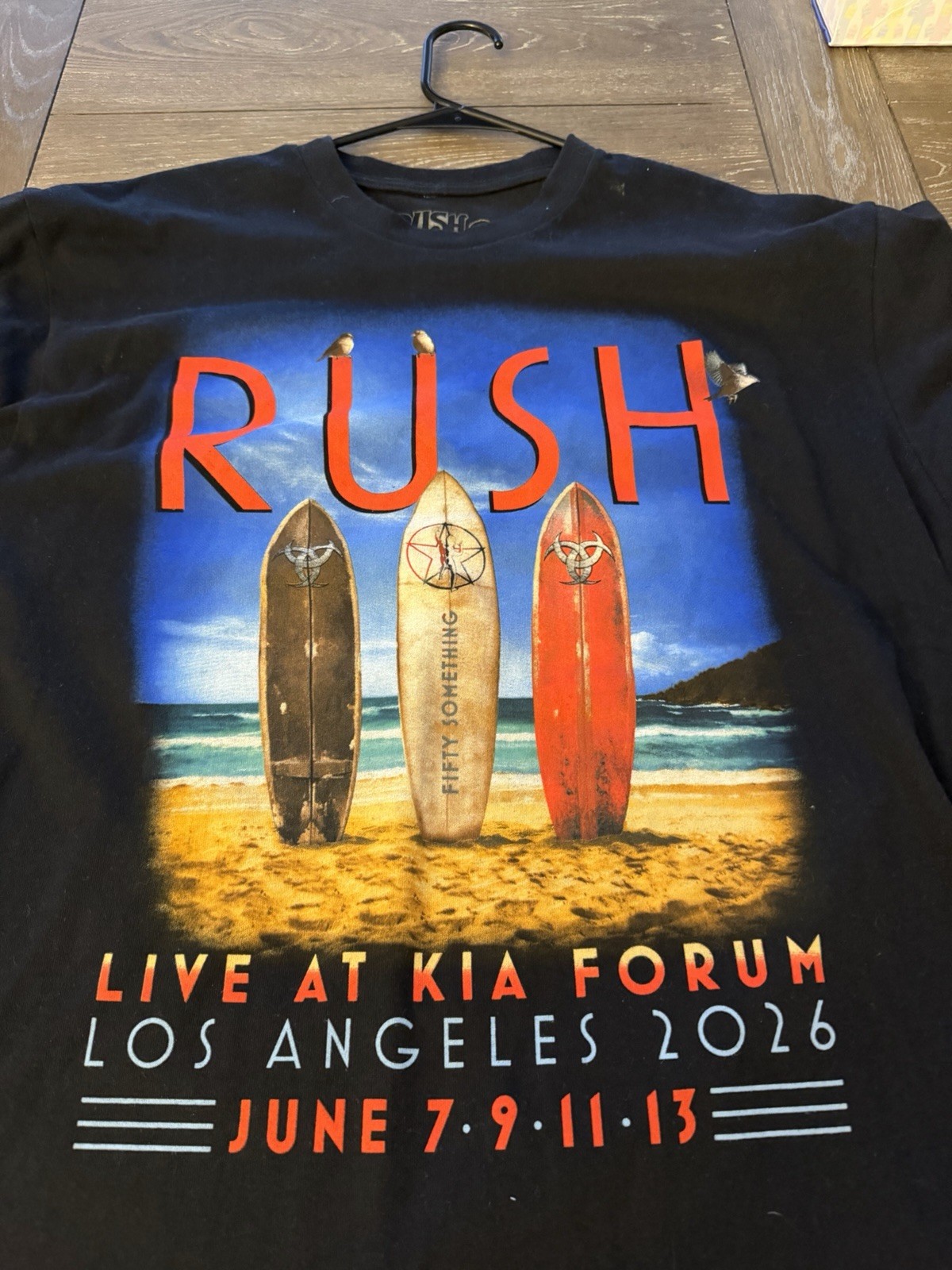 OFFICIAL RUSH FIFTY SOMETHING 2026 TOUR LOS ANGELES THE FORUM EVENT SHIRT L OFFICIAL RUSH FIFTY SOMETHING 2026 TOUR LOS ANGELES THE FORUM EVENT SHIRT L