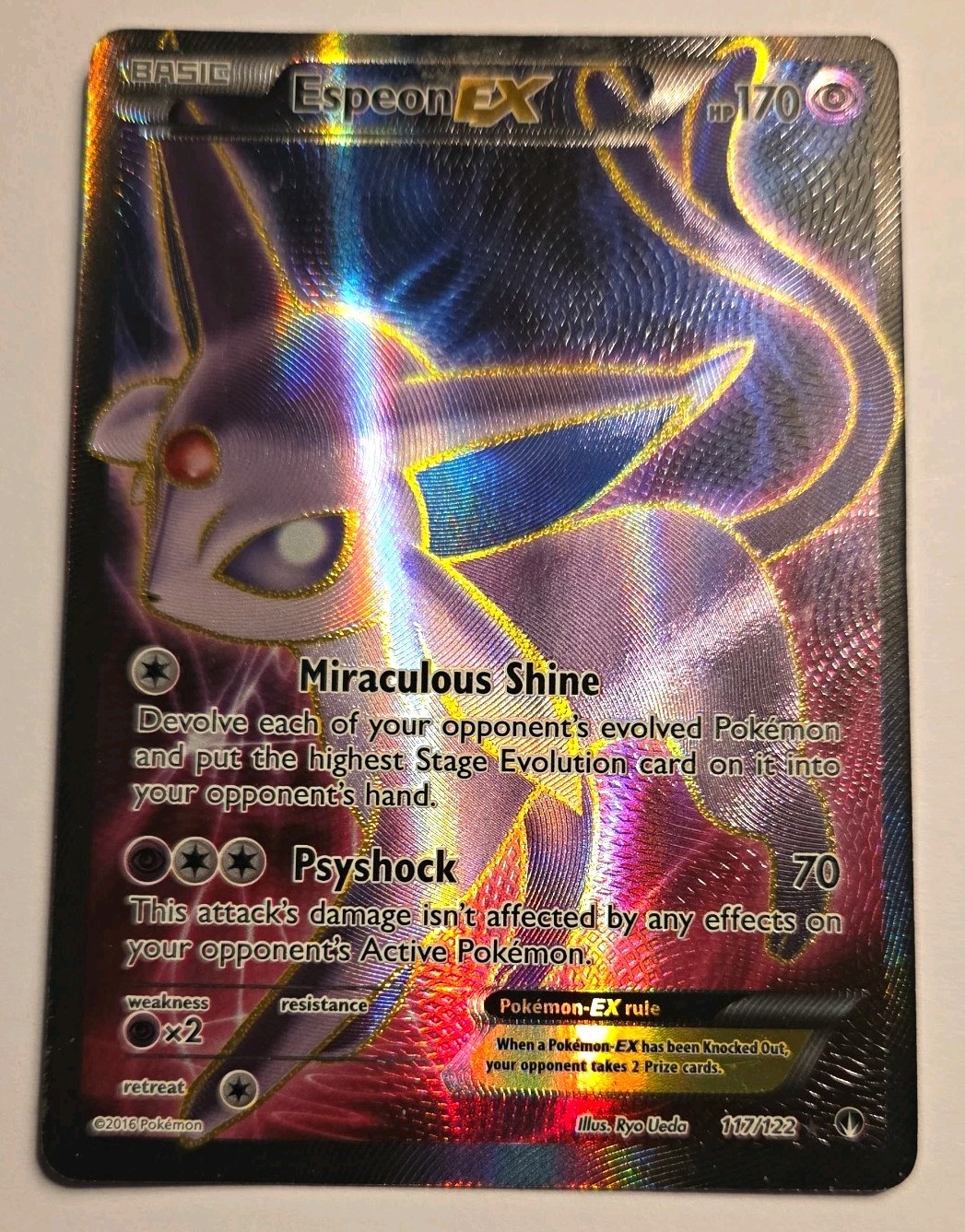 The Pokémon Company Espeon EX 117/122 Breakpoint Ultra Rare Holo  FA 2016 EN