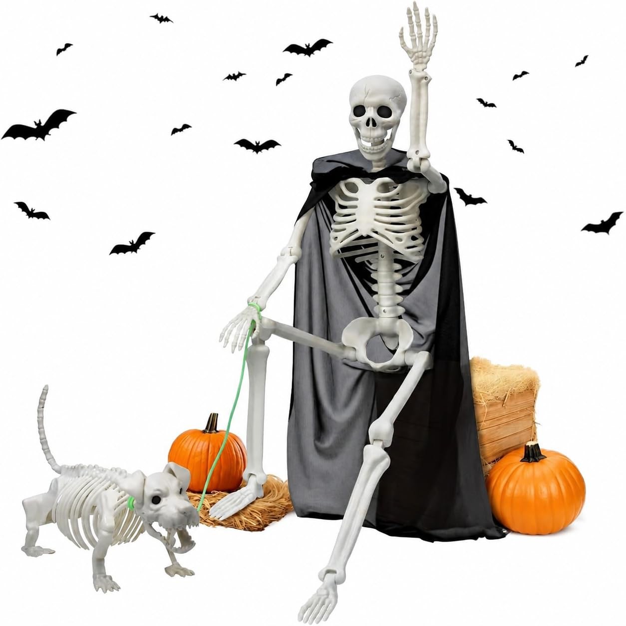 Halloween Decorations Outdoor 36 Inch Realistic Posable 36inch, White