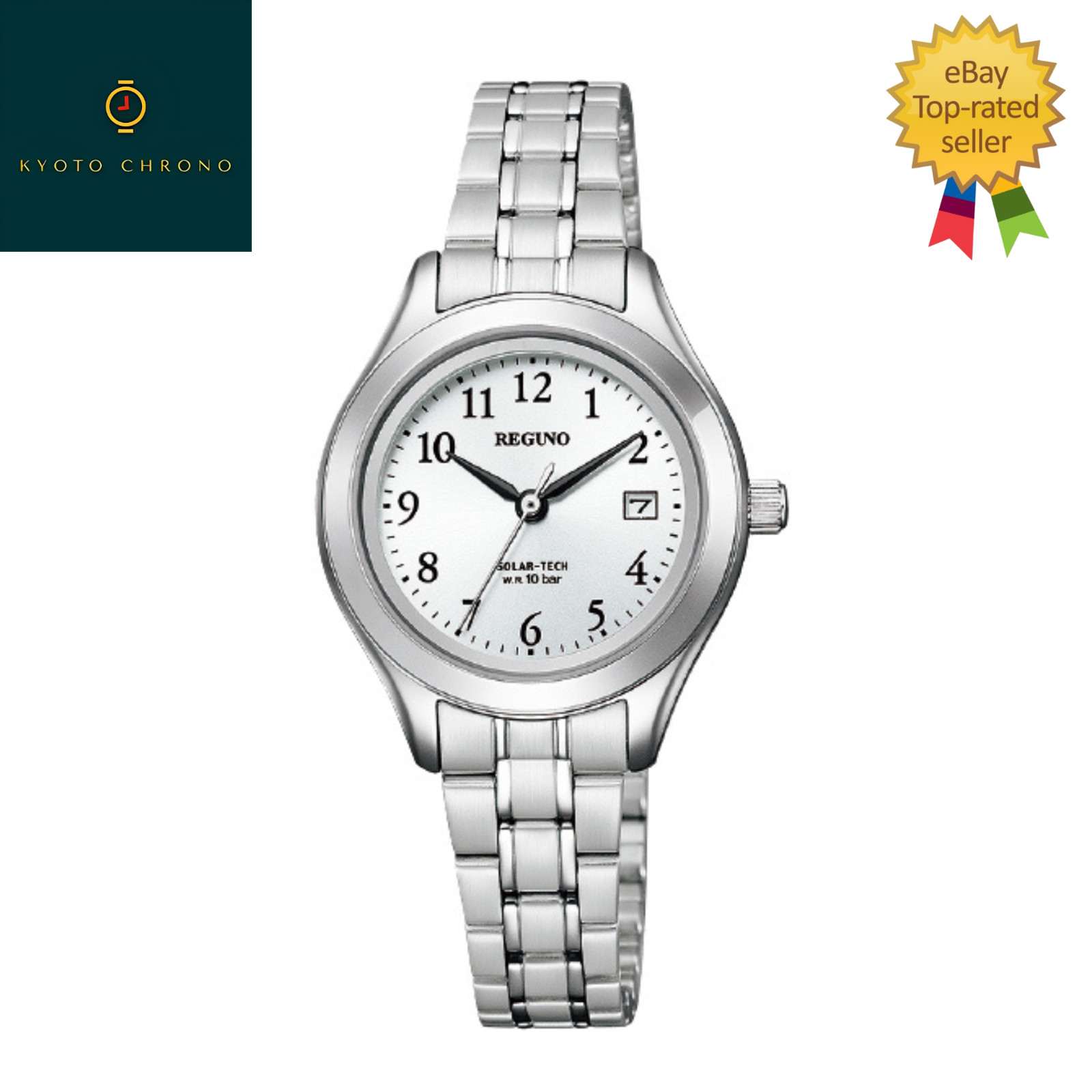 Citizen REGUNO KM4-112-91 Silver Solar Tech Eco-Drive Women Japan Watch NEW
