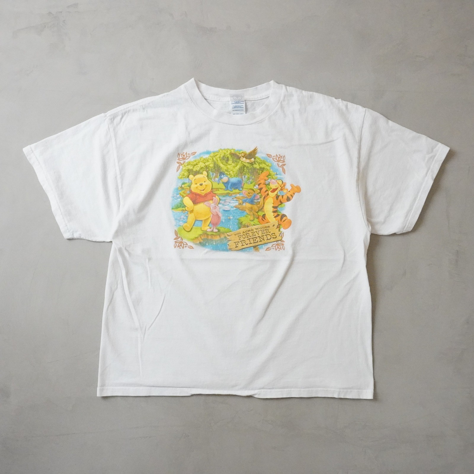Vintage Winnie The Pooh T-Shirt XL White Forever Friends 100 Acre Woods Disney