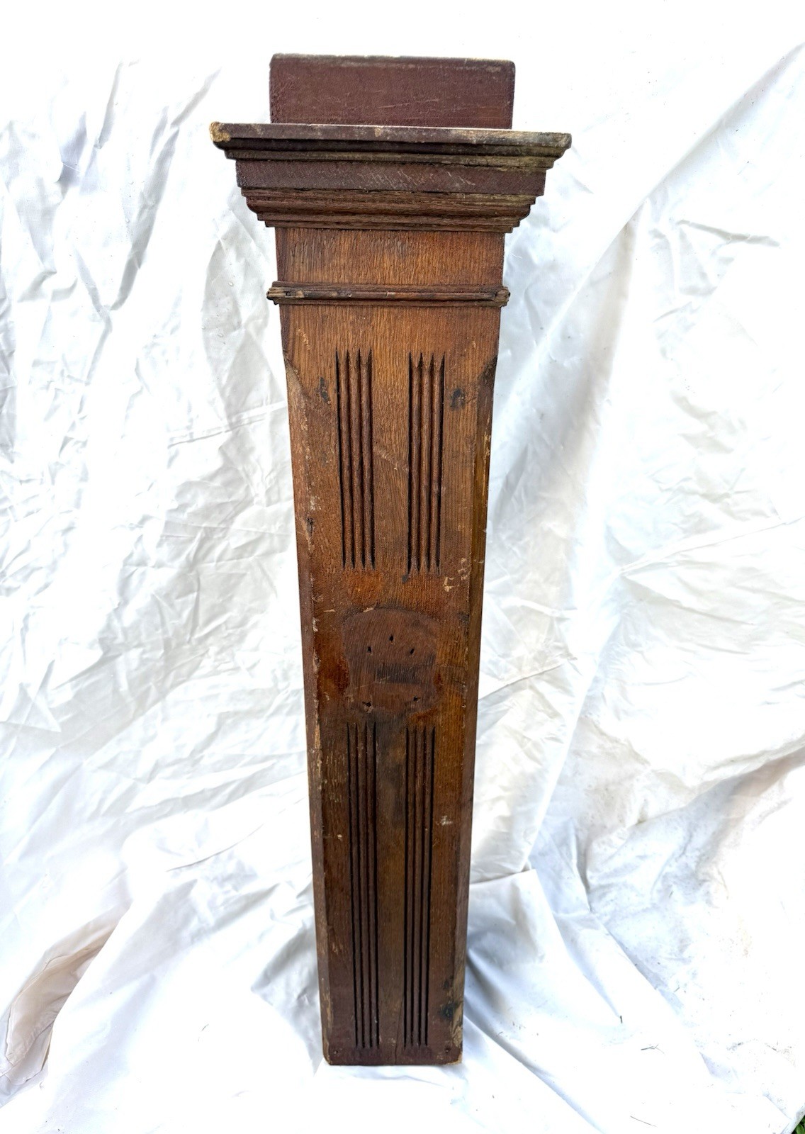 ANTIQUE VICTORIAN OAK NEWEL POST  COLUMN Architecture Salvage